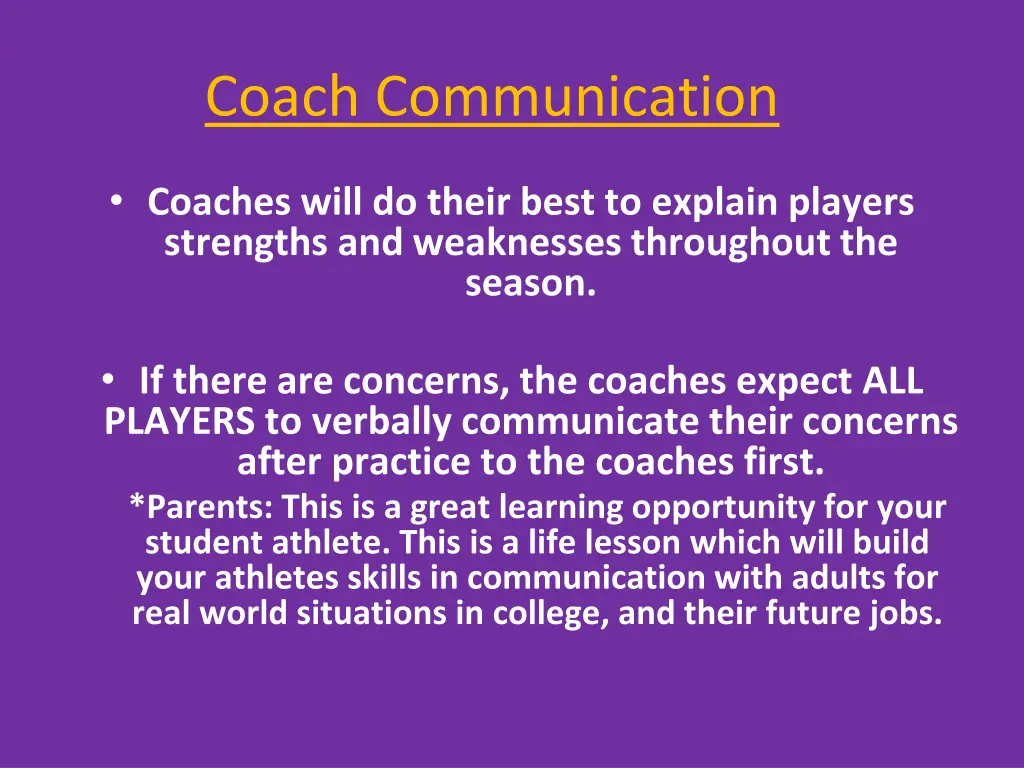 coach communication