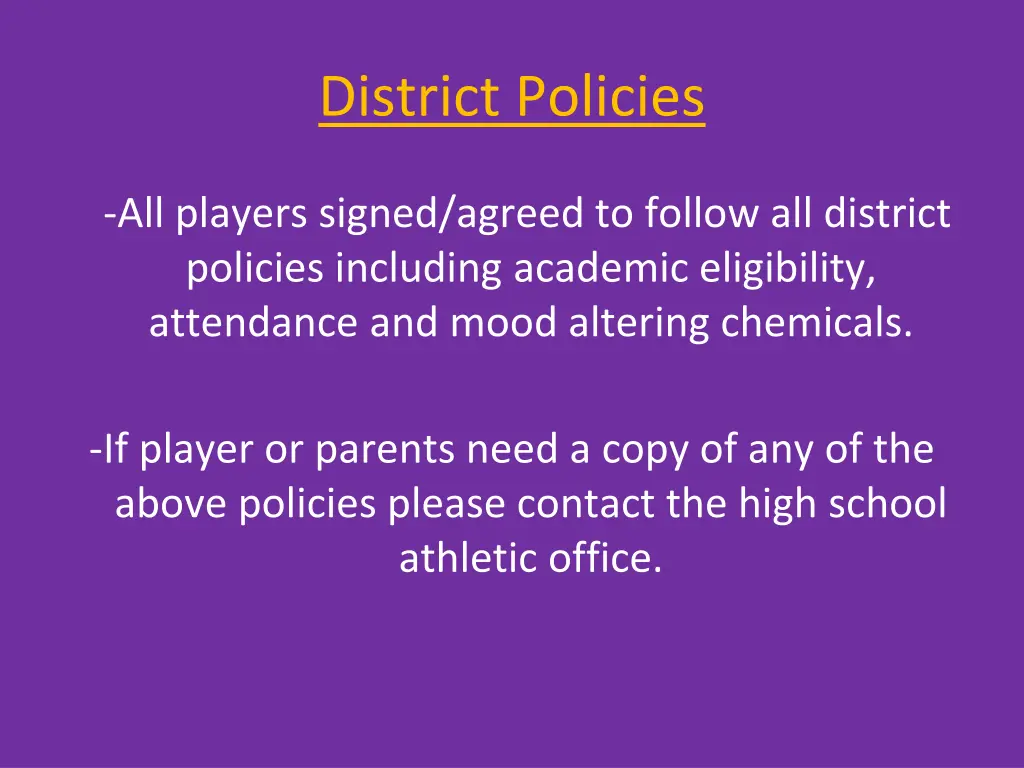 district policies