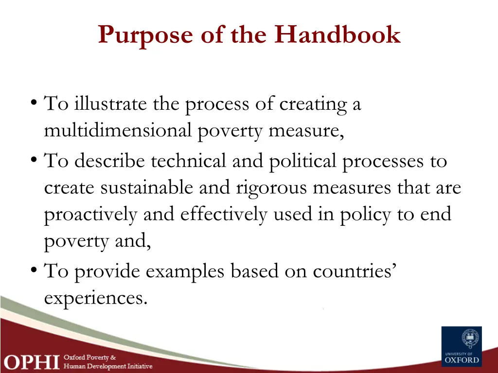 purpose of the handbook