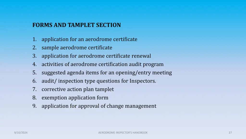 forms and tamplet section