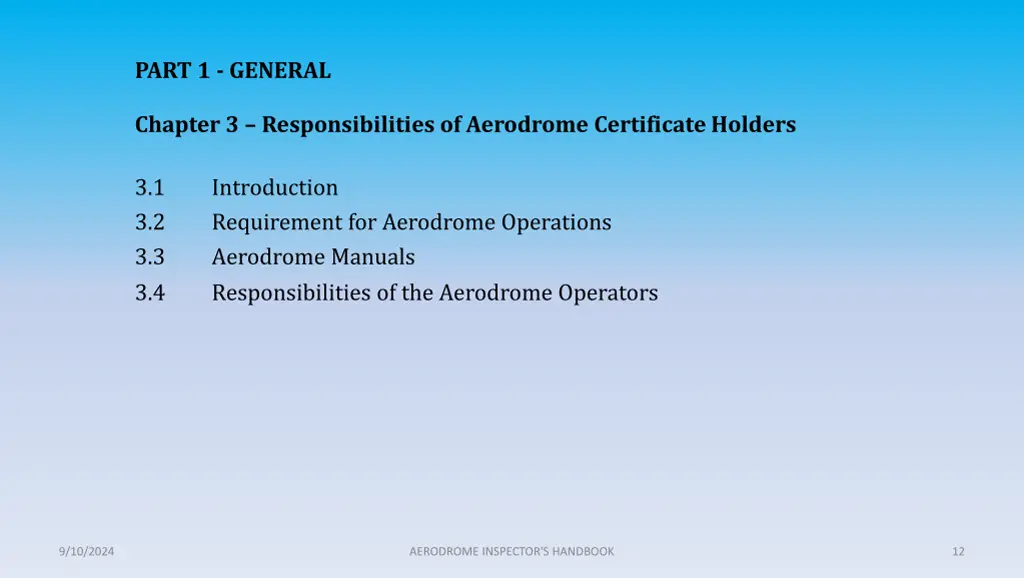 part 1 general chapter 3 responsibilities