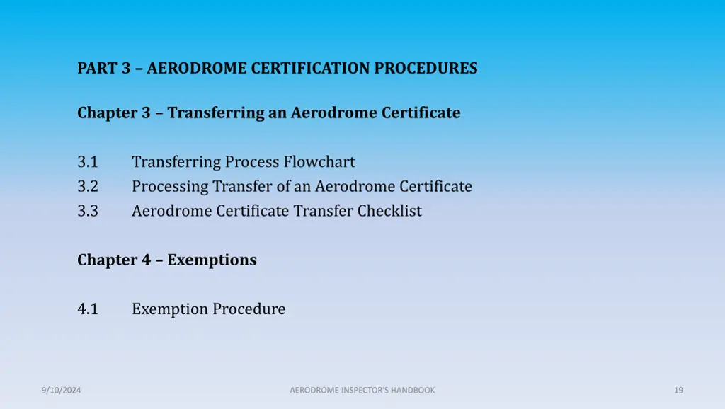 part 3 aerodrome certification procedures chapter 2