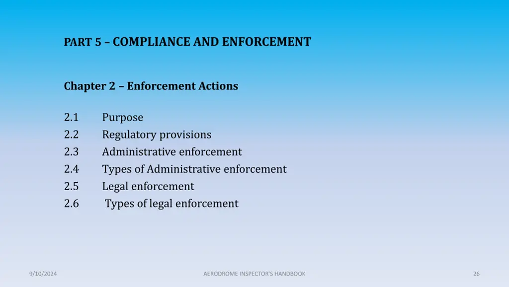 part 5 compliance and enforcement 1