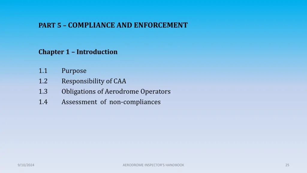 part 5 compliance and enforcement