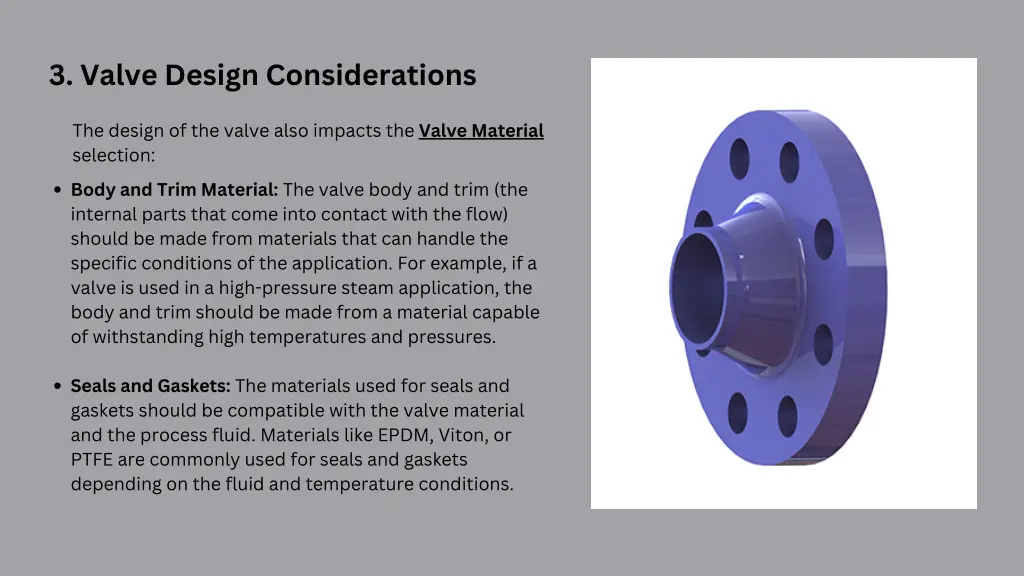 3 valve design considerations