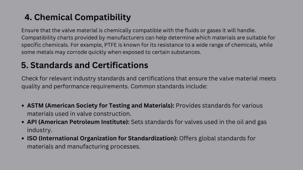 4 chemical compatibility