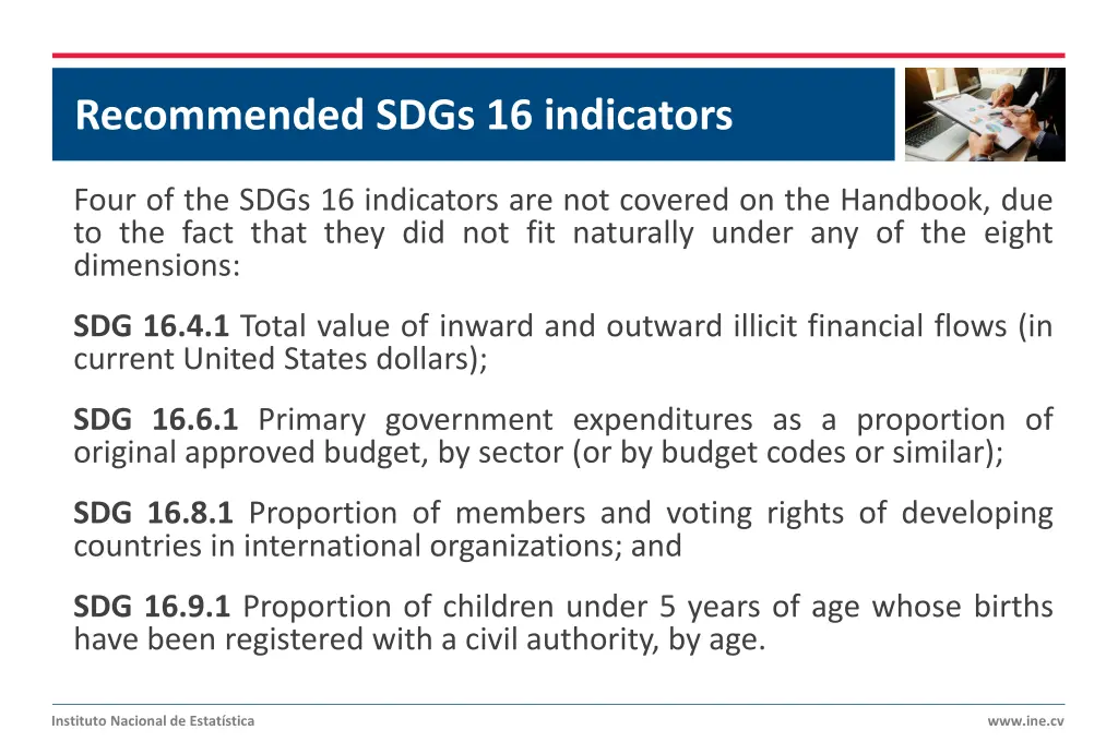 recommended sdgs 16 indicators 2