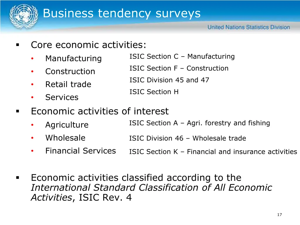 business tendency surveys