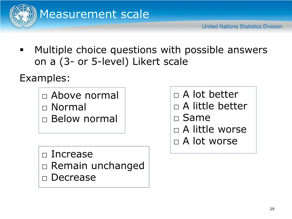 measurement scale