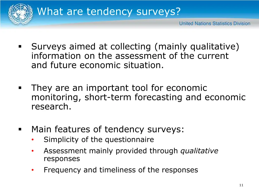 what are tendency surveys