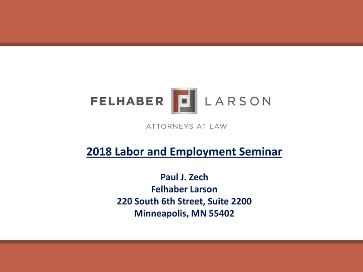 2018 labor and employment seminar