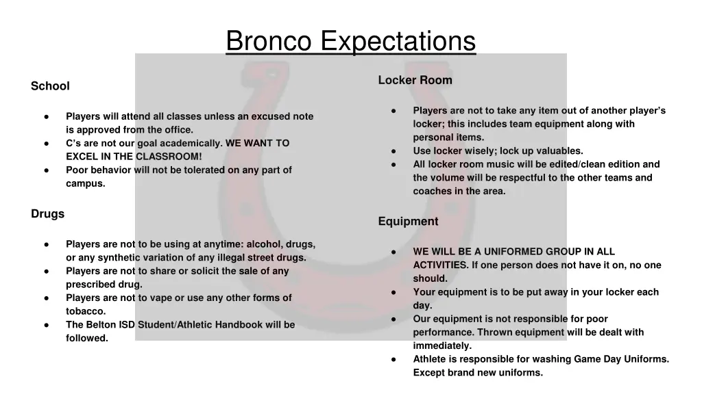 bronco expectations