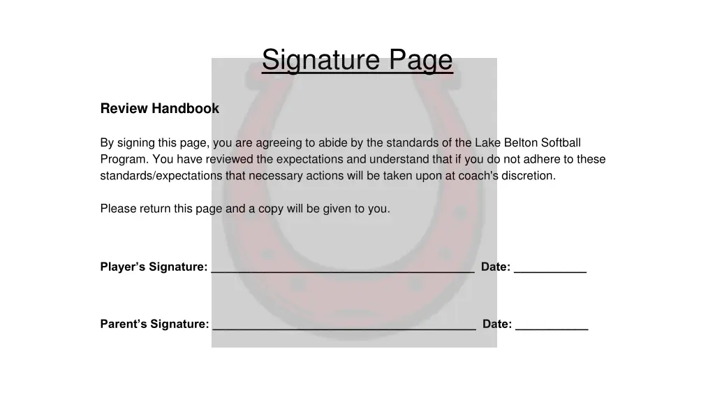 signature page