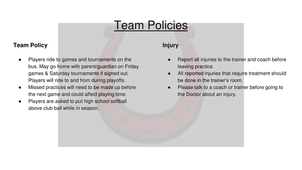 team policies