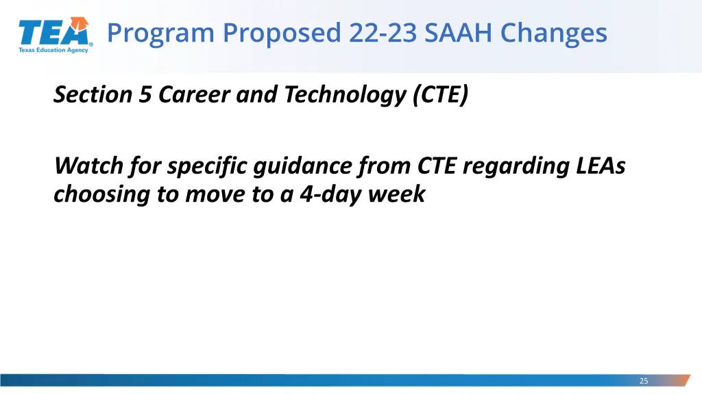 program proposed 22 23 saah changes 12