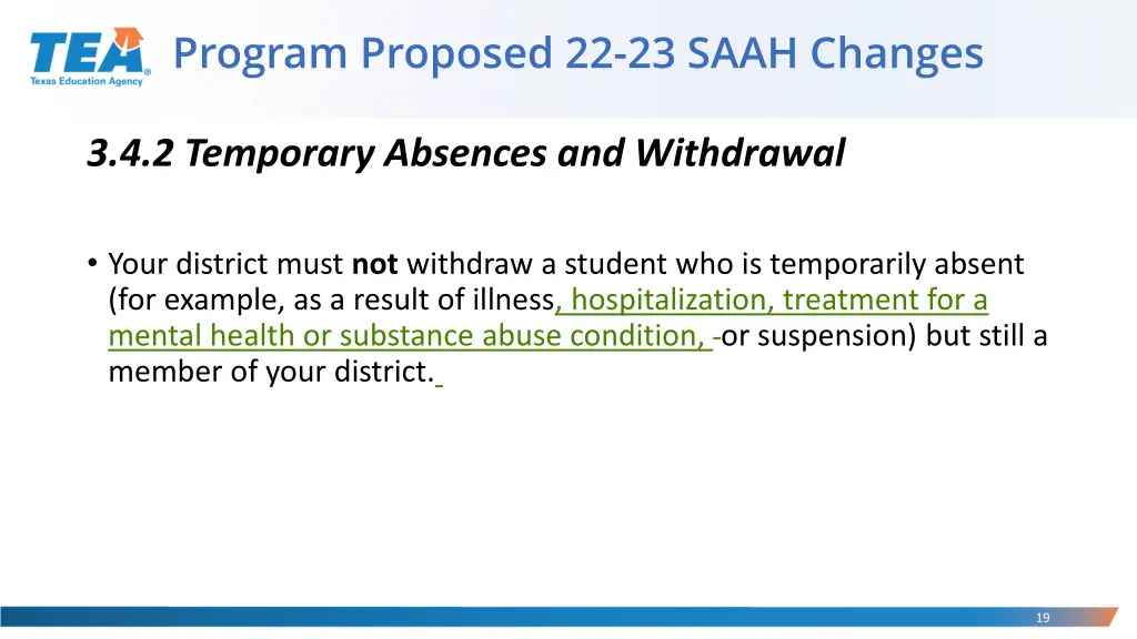 program proposed 22 23 saah changes 3