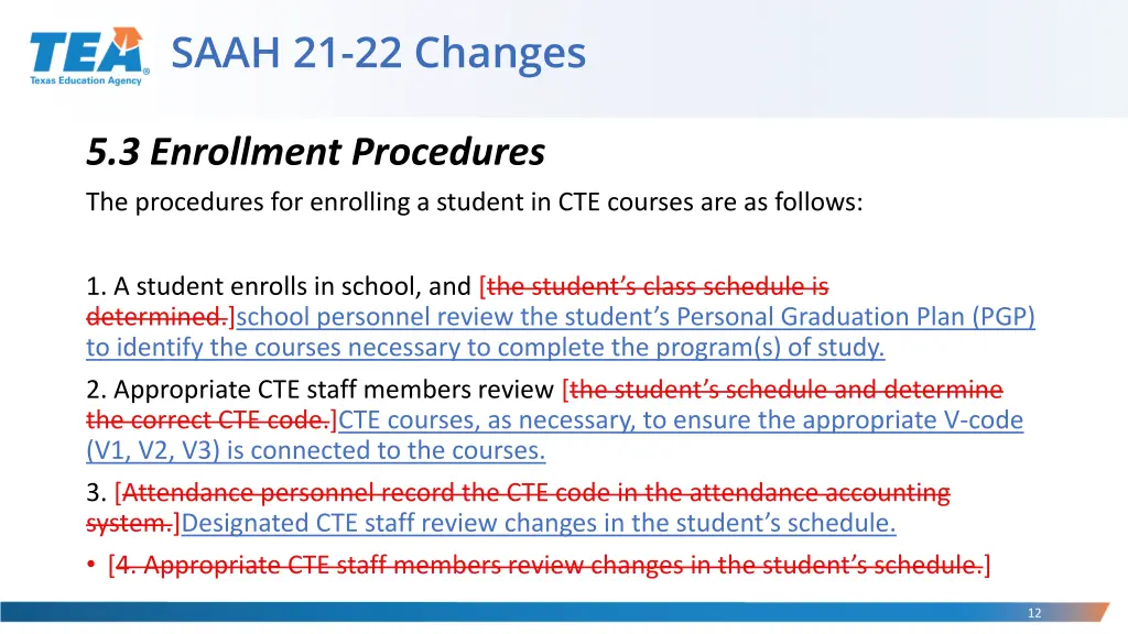 saah 21 22 changes 2