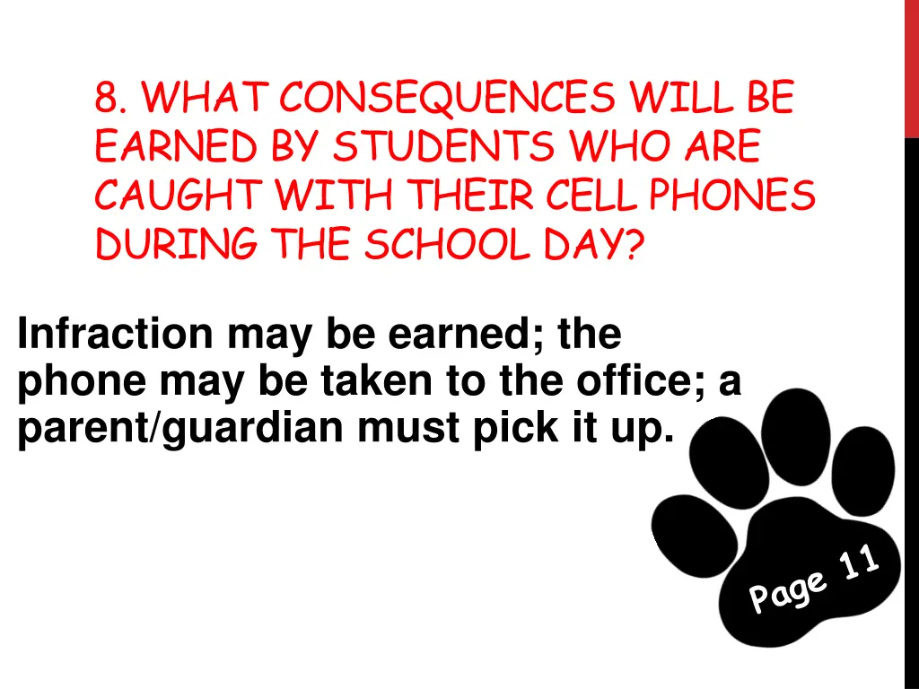 8 what consequences will be earned by students