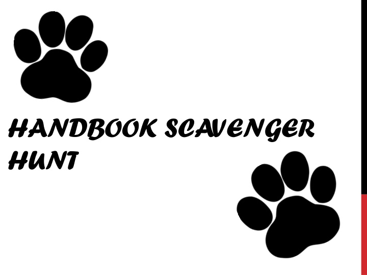 handbook scavenger hunt