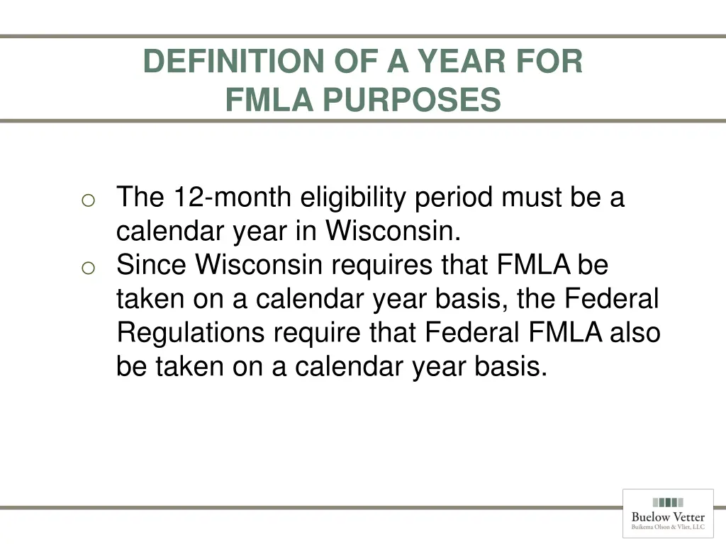 definition of a year for fmla purposes