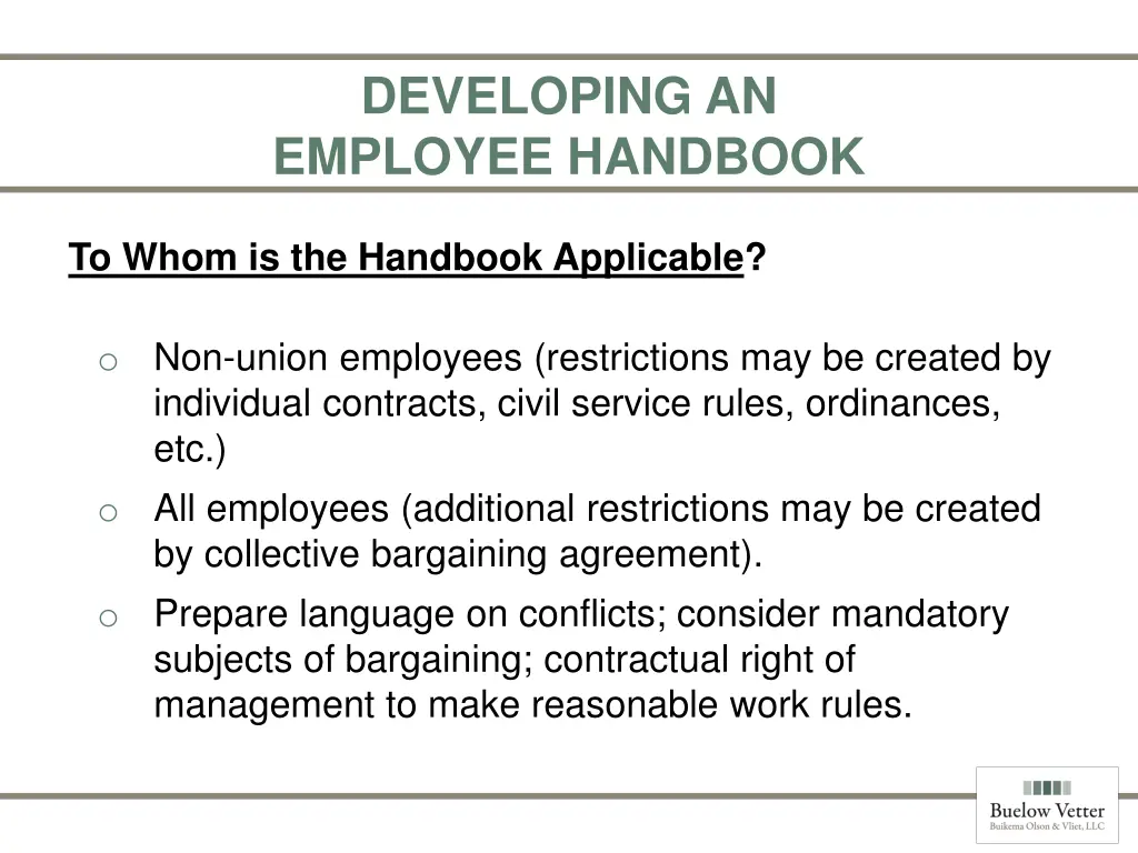 developing an employee handbook 4