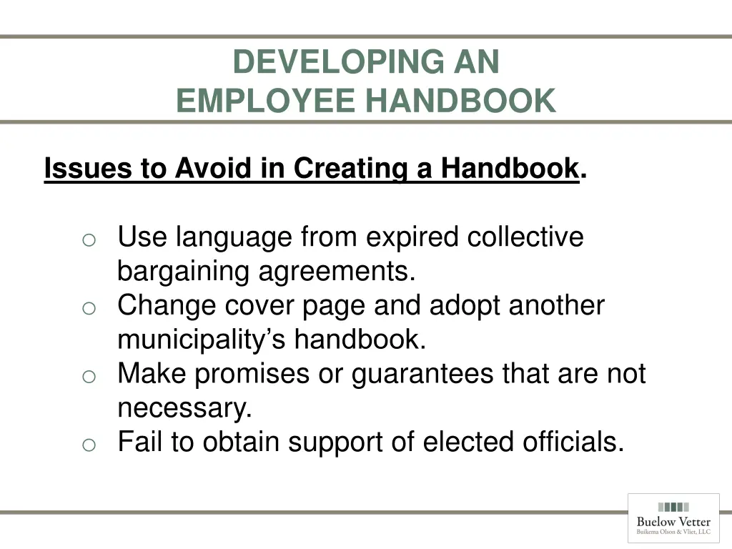 developing an employee handbook 6