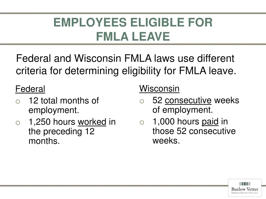 employees eligible for fmla leave