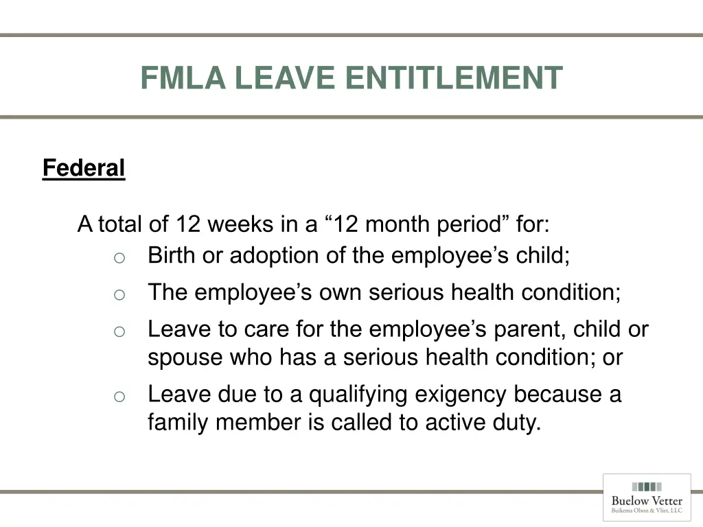 fmla leave entitlement