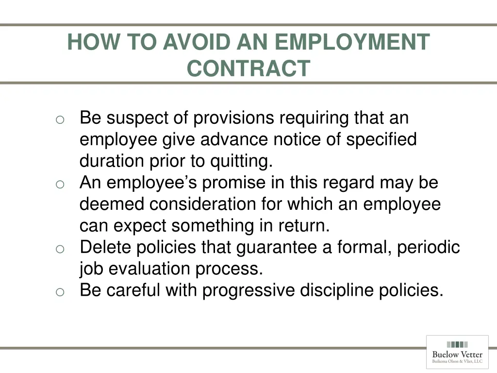 how to avoid an employment contract 4