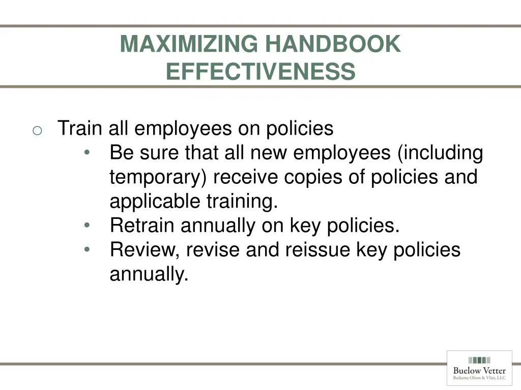 maximizing handbook effectiveness 1