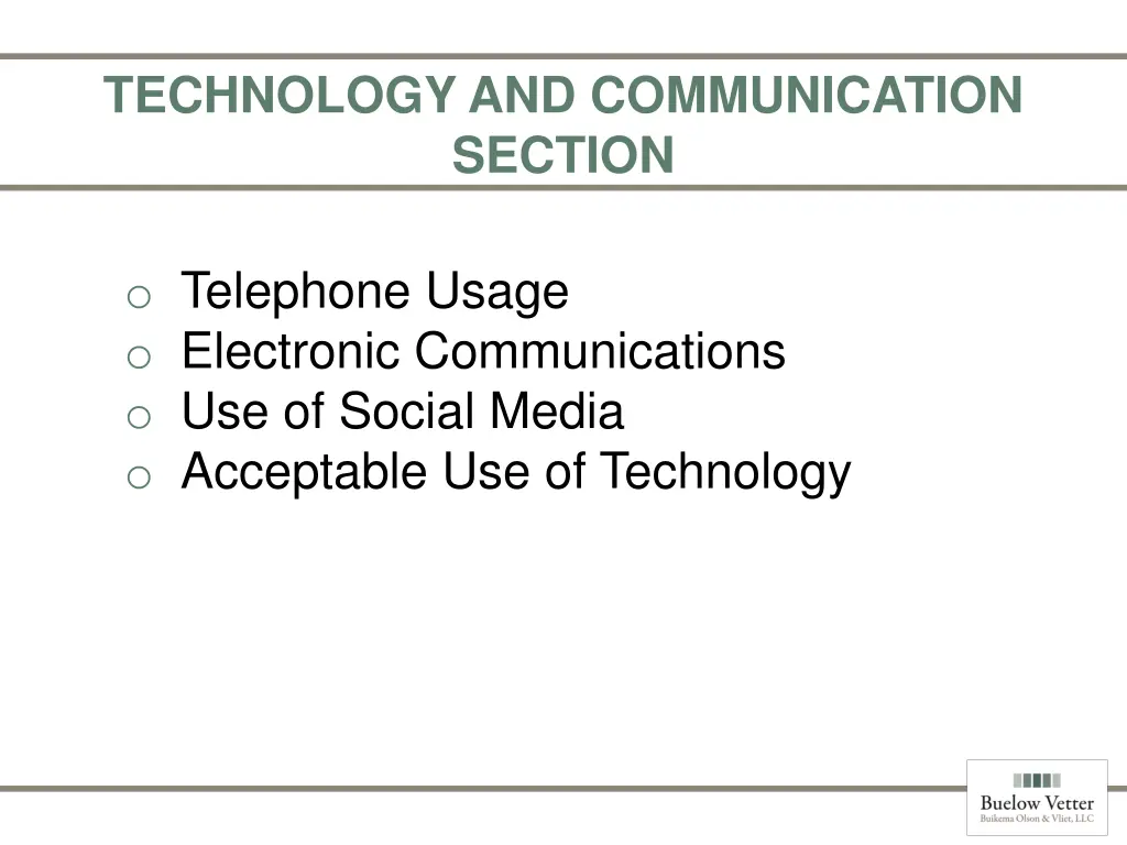 technology and communication section