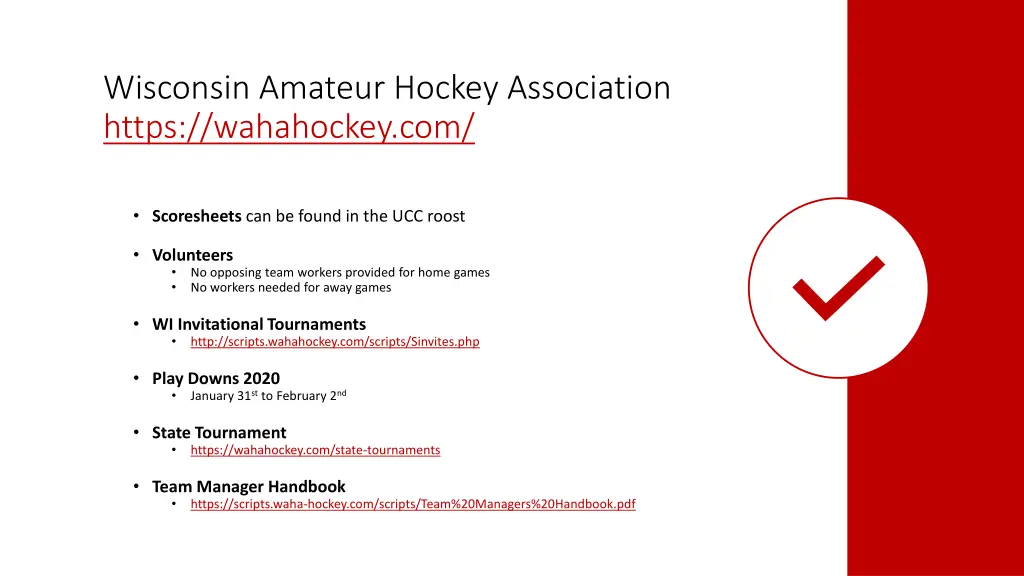 wisconsin amateur hockey association https