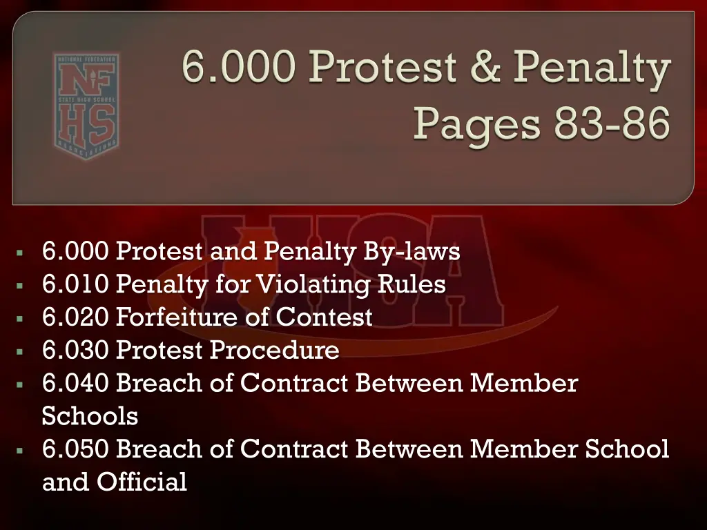 6 000 protest and penalty by laws 6 010 penalty