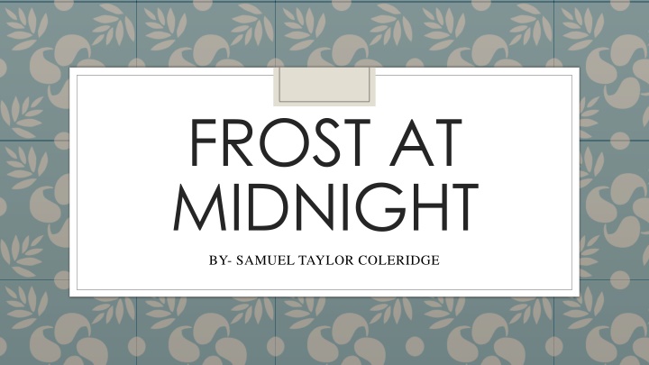 frost at midnight