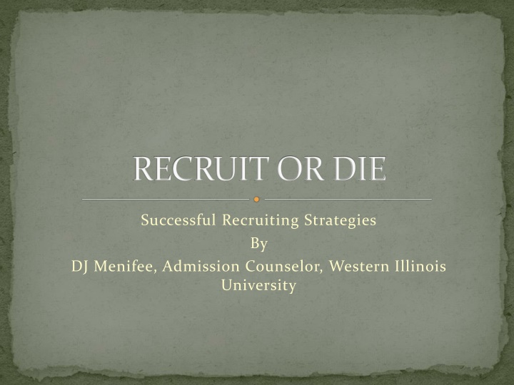 recruit or die