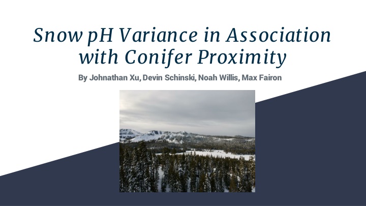 snow ph variance in association with conifer