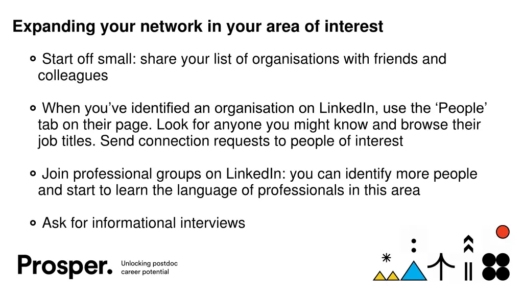 expanding your network in your area of interest