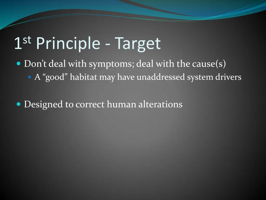 1 st principle target