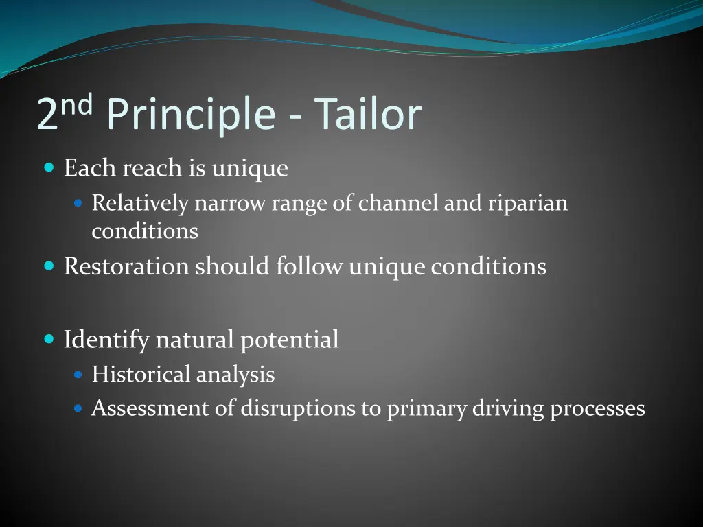 2 nd principle tailor