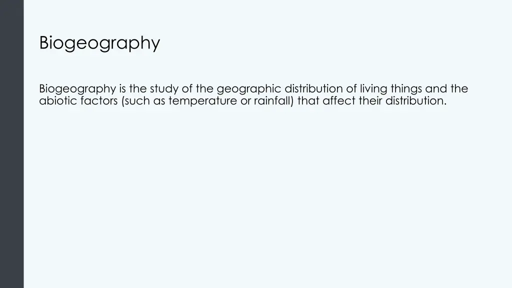 biogeography