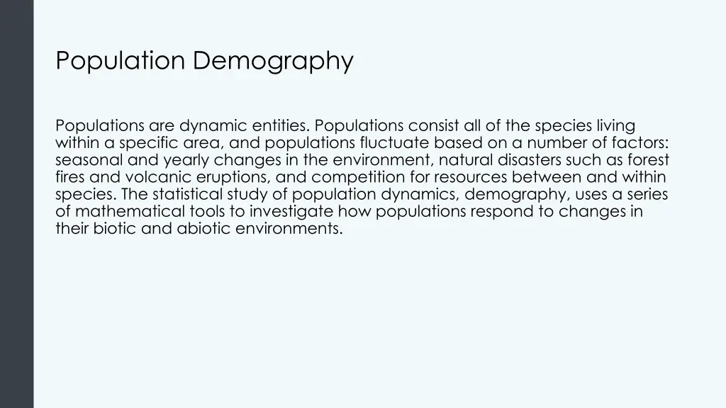 population demography