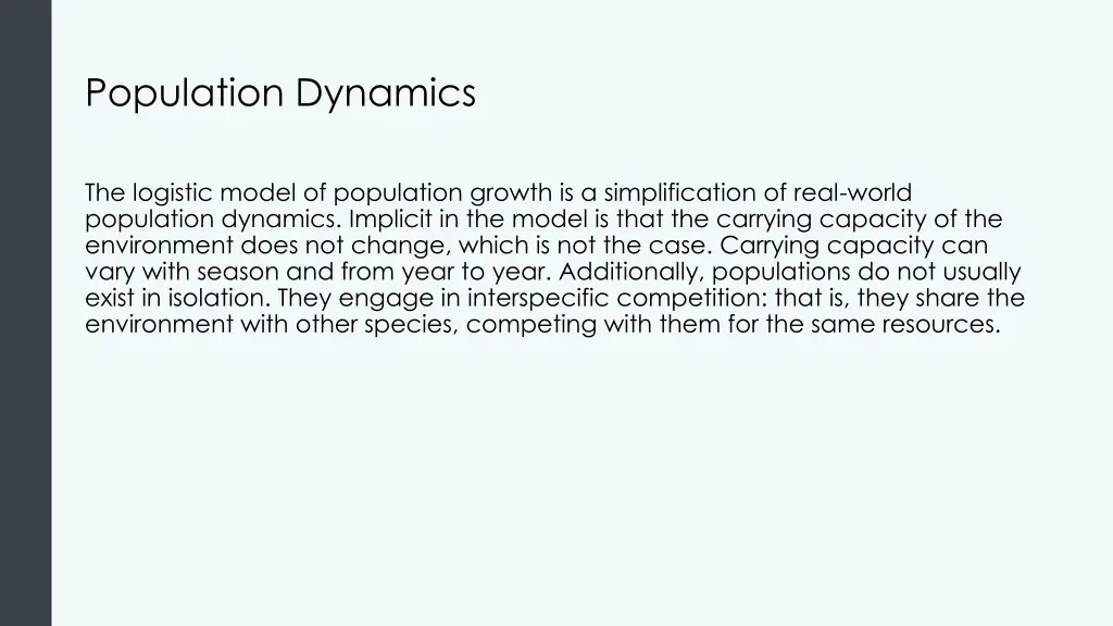 population dynamics