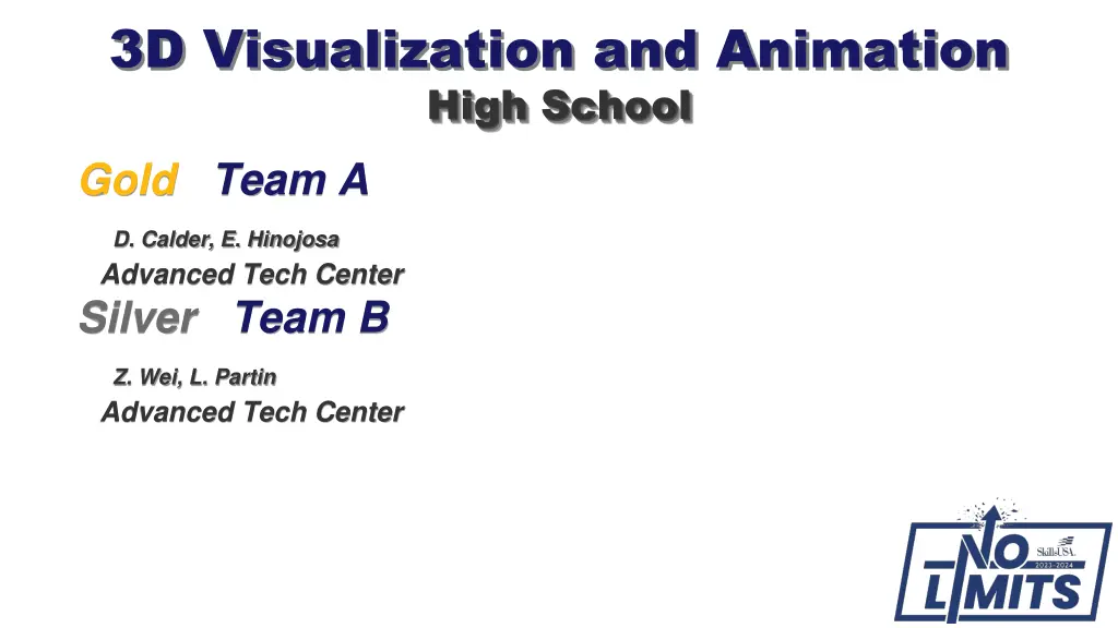 3d visualization and animation high school gold