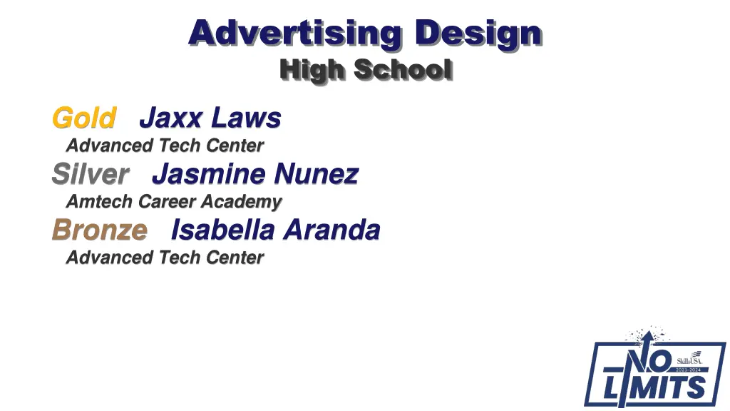 advertising design high school gold jaxx laws