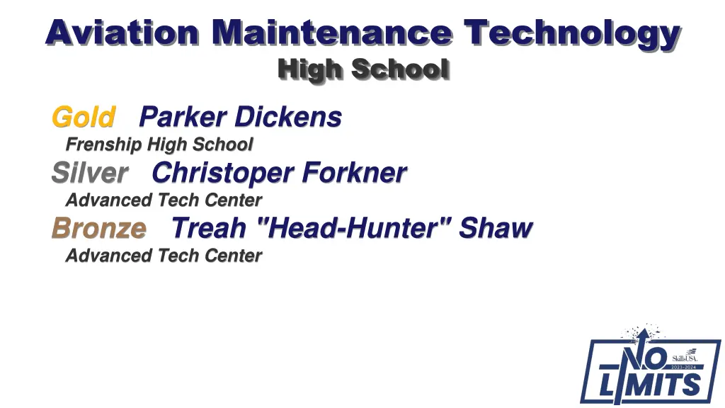 aviation maintenance technology high school gold