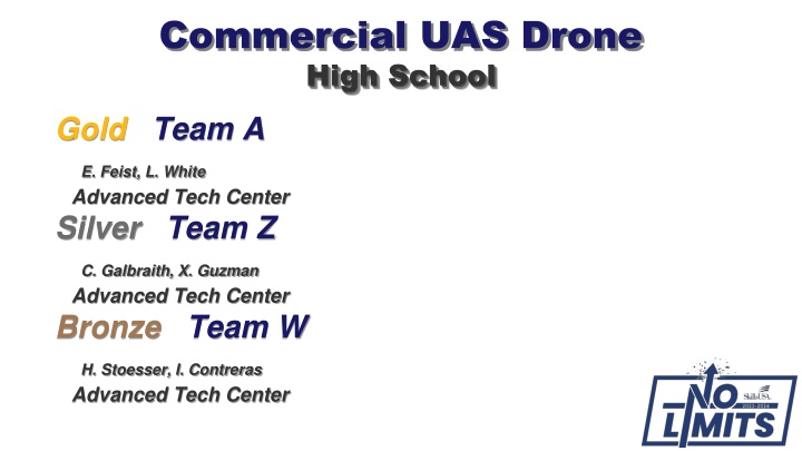 commercial uas drone high school gold team a