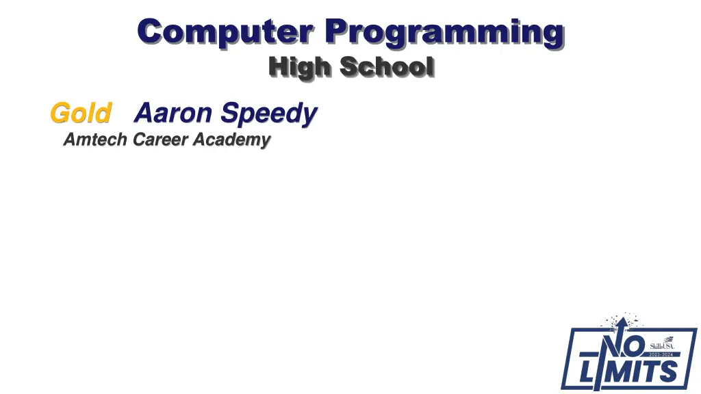 computer programming high school gold aaron