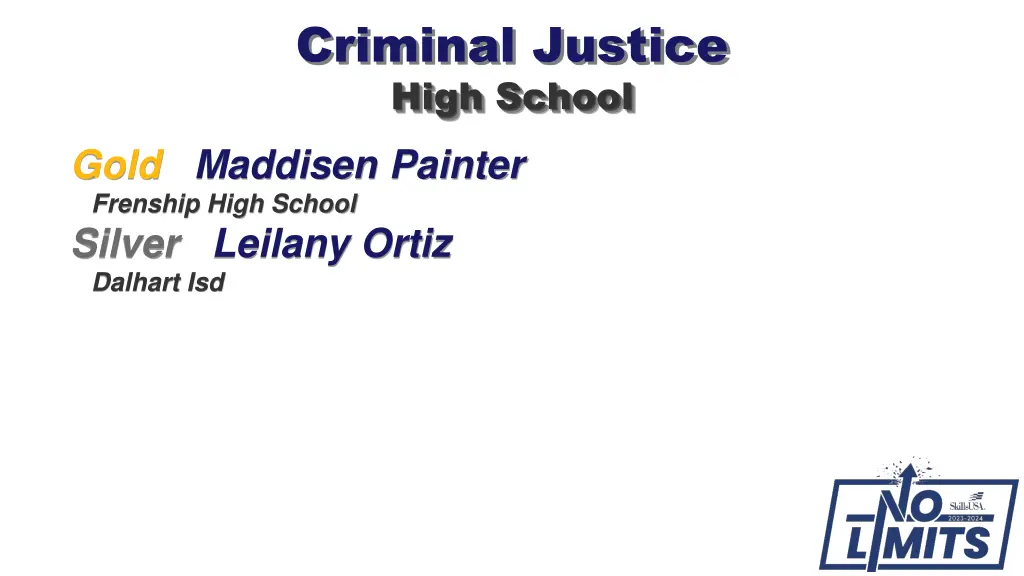 criminal justice high school