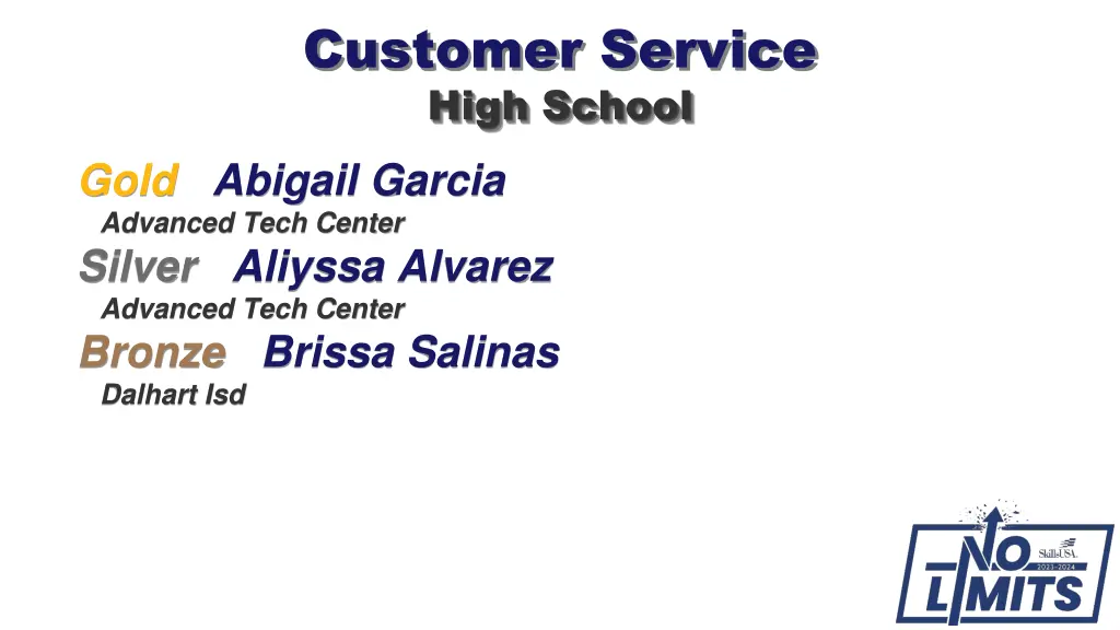 customer service high school gold abigail garcia