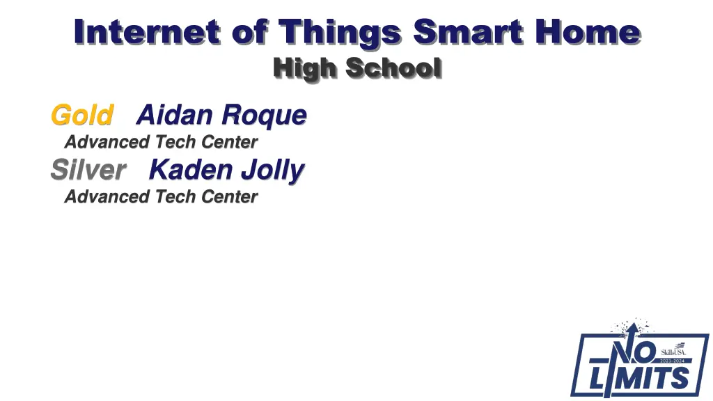 internet of things smart home high school gold